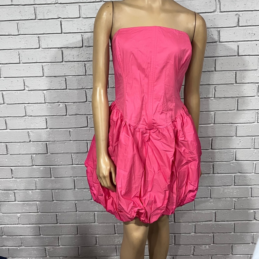 Fashion Nova Tall A Night In Paris Bubble Mini Dress Fuchsia Pink 1X NEW